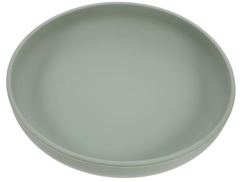 Hohopeti Assiette Anti-déversement avec Ventouse Silicone Plat Adapté pour Personnes Âgées et Handicapées Base Antidérapante Rebords Hauts pour Repas Sécurisé
