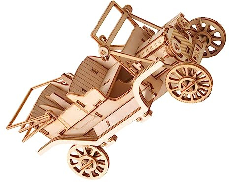 WHAMVOX Puzzle 3D en Bois Voiture pour Garçon et Filles Garçon, Modèle Miniature en Bois Naturel, Kit de Montage Manuel, Jouet Éducatif Créatif, Présent Anniversaire,