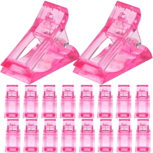 SEWACC 20 Stück Nagelspitzenclips aus ABS Nagelhilfsclips zum Fixieren Von Nagelformen Wiederverwendbare Maniküre Fixierclips für Nagelverlängerungen und Selbstgemacht Nagelkunst