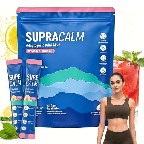 20 bastoncini di polvere Supercalm, con limone e lampone, per rilassamento ed equilibrio, per uomini e donne, 20 bastoncini convenienti