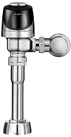 Sloan G2 Optima Plus 8180 Exposed Sensor Urinal Flushometer, 1.0 GPF Flush Valve - Single Flush, Fixture Connection Top Spud, Battery Powered Infrared Sensor, Polished Chrome Finish, 3250406