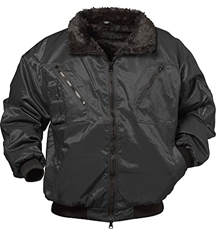 Pilotjacka 4 i 1 – avtagbar krage och ärmar – svart – storlek: 3XL, svart, 3XL