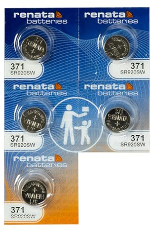 Renata 371 Silber # Oxide Battery -, 5 Stück