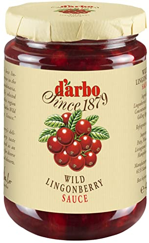 D'arbo Salsa di mirtilli rossi selvatici, barattolo da 400 g