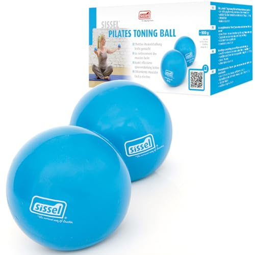 SISSEL Pilates Toning Ball 2er-Set 900g | Gymnastikball Set für Training | Kraft, Balance & Core | Pilates Ball für Arme, Schultern & Oberkörper | Kompakt & Effektiv | Softball | 2 Bälle