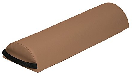 EarthLite Massage Bolster Pillow Half Jumbo – Durable, Easy to Clean 100% PU Upholstery incl. Strap Handle/Professional Quality CFC-Free/Back Pain Relief, Latte