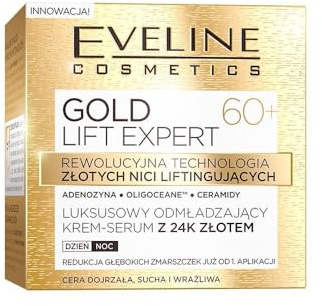 Eveline Cosmetics Crema-Siero Ringiovanente di Lusso con Oro 24k per Pelle Matura, Secca e Sensibile - Trattamento Lifting Anti-Età Giorno & Notte con Tecnologia del Filato Lifting