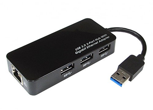 USB 3.0 Type A mâle vers RJ45 femelle CAT6 Gigabit Ethernet adaptateur avec 3 ports hub