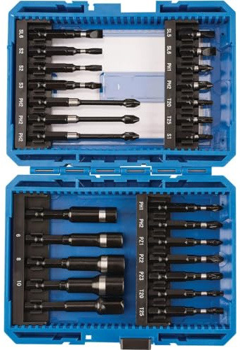 Draper Expert 05732-Set di 26 cacciaviti a percussione in valigetta robusta