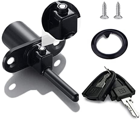 XIEHE 288 Drawer Locks with Keys, Zinc Alloy Office Furniture Drawer Lock, File Cabinet Locks Replacement for Wardrobe Furniture Locker Showcase One Pack 16mm (Black)
