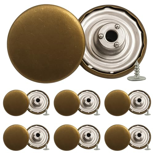 Trimming Shop Jeans Buttons 20mm Bronze 10 Pcs Hammer Shirts Skirts | Crafted From Sturdy Brass For Long Lasting Everyday Wear Features A Reliable Tack Fastener Fitting For Extra Durability