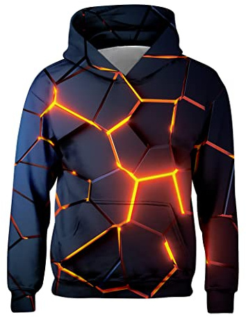 Freshhoodies, Pojkar flickor, huvtröja, 3D unisex, barn, huvtröja, långärmad tröja, hoodie med fickor.