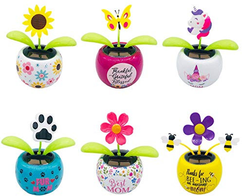 MEYANG Wobbly Flower Solar Wobble Figure, Solar Dancing Flower Solar Flower Wobble Figure Wobble Flower Solar Powered Wobble Flower for Home