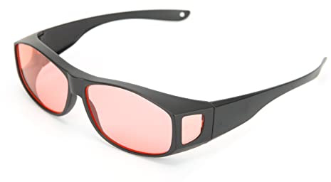 SomniLight FL-41 Lunettes de sensibilité à la lumière fluorescente, photophobie et migraines (style ajusté), noir, Medium