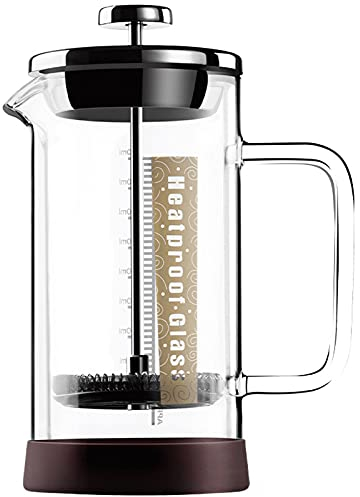 LTLWSH Cafetera Francesa - French Press, Prensa Francesa con Triple Filtro Embolo Fabricada con Acero Inoxidable - Cafetera Filtro para Casa, Cocina, Oficina y Viajar,300ml