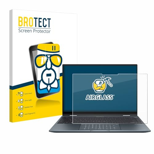 BROTECT Schutzglas für ASUS ZenBook 14 Flip OLED | Transparenter Displayschutz Made in Germany Schutzfolie Panzer Folie Glas 9H Anti-Fingerprint Einfache Montage Clear