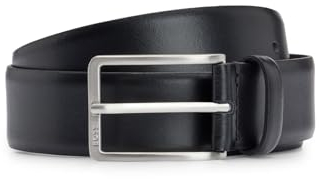 BOSS Herren Erman-L Sz35 Gürtel aus italienischem Leder mit Dornschließe Schwarz001 95