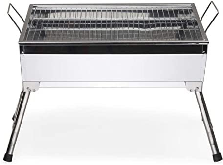 Habrur Holzkohlegrill Holzkohle Grill Tragbarer Klappgrill Aus Edelstahl, Klappgrill, Holzkohlegrill, Schaschlik, BBQ, Terrasse, Camping Picknickgrill Grill Holzkohle (Color : A)