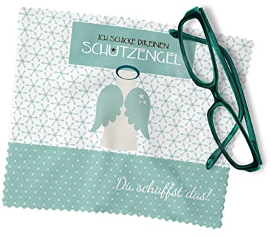 Personalisierbares Brillenputztuch Schutzengel – Wunderschönes Reinigungstuch für Brillen, Handys und Kameras – Perfekte Geschenkidee!