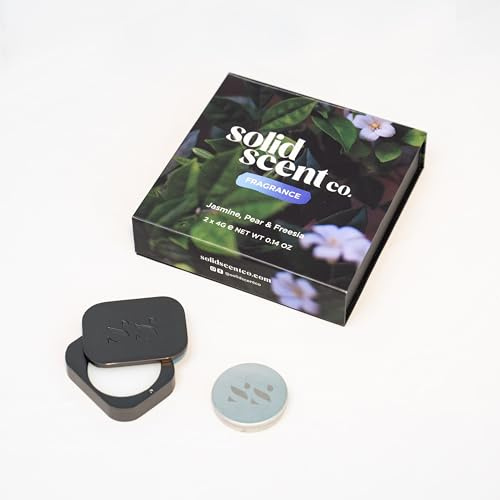 Solid Perfume For Women - Luxurious Fragrance of Jasmine, Pear and Freesia | Sustainable Cosmetics | 100% Natural Ingredients | Travel Size | Luxury Gift Box