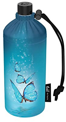 Emil Trinkflasche aus Glas für Mädchen & Jungen isolierte Glasflasche für Schule, Freizeit, Sport: Kinder & Eltern Wings 0,4l