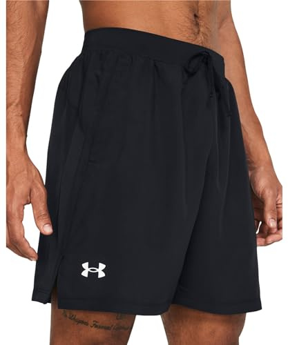 Under Armour Men's Launch Run 7 Inch Unlined Shorts, (001) Black/Black/Reflective, Large