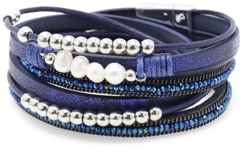 Long tiantian Leather Bracelets for Women Trendy Black Bracelet Cross Leather Wrap Bracelets Western Boho Jewelry Gifts