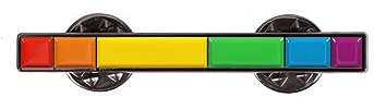 PrideGEO Regenbogen Brosche, LGBTQ+ Pride Pin Anstecker
