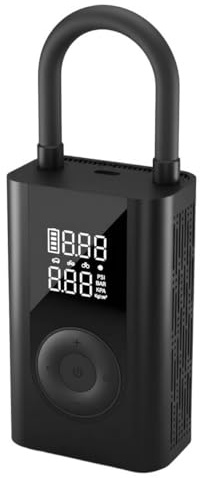 SST Compressore Portatile, Portable Electric Air Compressor 150PSI, Power Bank 4000mAh, 5 modalità di gonfiaggio, Mini Compressore, Luce LED Emergenza, Air Pump, Pompa Aria e gonfiagomme Portatile