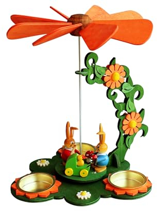 Osterpyramide orange Hasen Familie