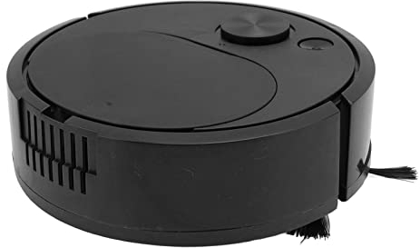 aqxreight Aspirapolvere Robot, Aspirapolvere Robot Ricarica USB Multifunzionale Mini Robot Spazzante Intelligente per Moquette in Piastrelle per Pavimenti in Legno (BLACK)