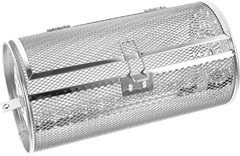KONTONTY Edelstahl-grillkorb Zum Rösten Von Erdnüssen Und Kastanien Mit Schnallendesign Für Gleichmäßige Erwärmung Für Grill Und Backgeräte