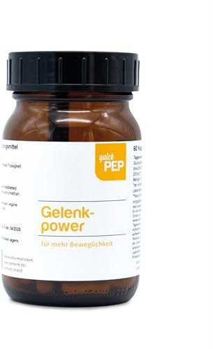 quickPEP Mobilo Vital Kapseln 60 Stk. - Hochwertiger Wirkstoff Komplex mit Glucosamin 200mg pro Kapsel, Enthält Mangan 5mg und Teufelskrallen-Extrakt 80mg