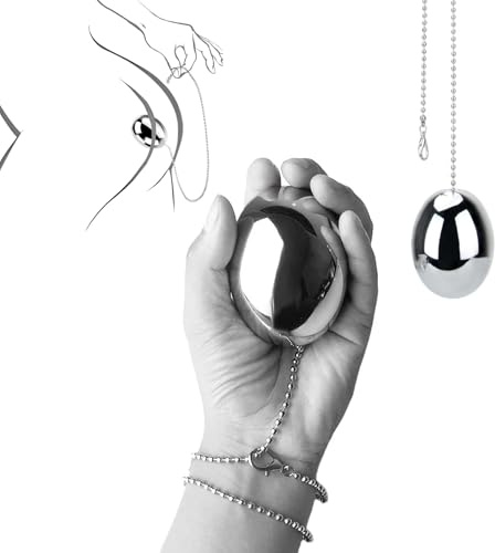 LZYLWC Eiförmiger Analball aus Edelstahl mit tragbarem Analplug Kordelzug und Analdilatator Metall Anus Dilator Prostata Massager Groß Ei Buttplug Vagina Masturbation Anal Ball（Runder/50mm）