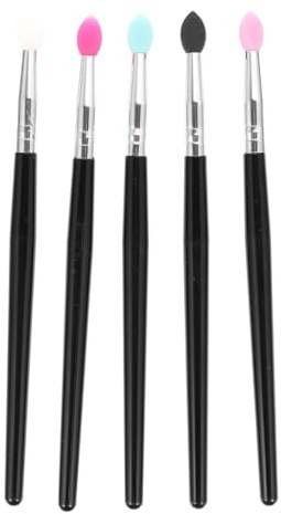 Beavorty 5Pcs Eyeshadow Brush Set Makeup Tool with Lip Brush and Eyeshadow Applicator for Eye and Lip Makeup Precise Sequin Application Travel Use for Women and Daily