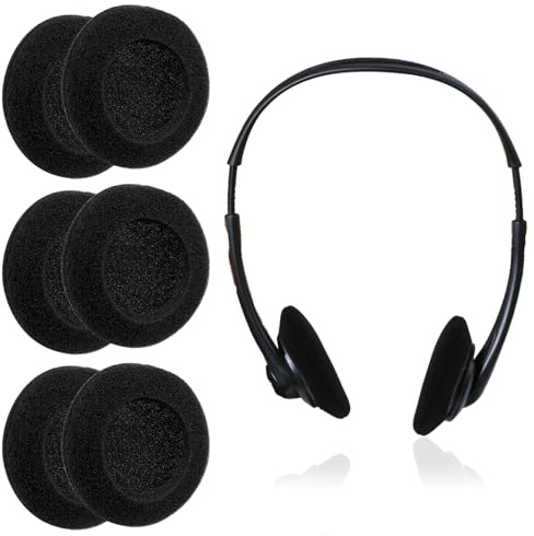 6 Stück Kopfhörer Ohrpolster Schaumstoff Polster 51mm Schwarz Earpads Ersatz Kopfhörer Ohrpolster Schaum Ohrkissen Schaumschwamm Kopfhörerpolster Earpads Audio Kopfhorer