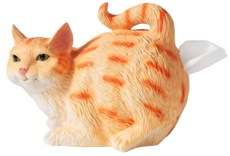 Portafazzoletti a Forma di Sedere del Gatto | Copri Scatola Fazzoletti Decorativo con Gattino,Accessorio Decorativo Divertente In Resina Materiale Resistente Ideale Per Arredamento Bagno Sala Da