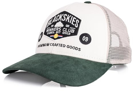 Blackskies® Winners Club Trucker Baseball Cap | Herren Damen Premium Snapback Schirm Mütze Kappe Basecap - Männer Frauen Sport Erfolg Unternehmergeist Gewinner Mentalität