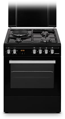 Schneider SCCG631-BM - Cuisinière gaz Black mat