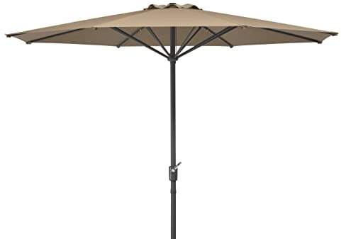 Schneider Sonnenschirm Korsika, natur, 320 cm rund, 711-81, Gestell Alu/Stahl, Bespannung Polyester, 8.1 kg