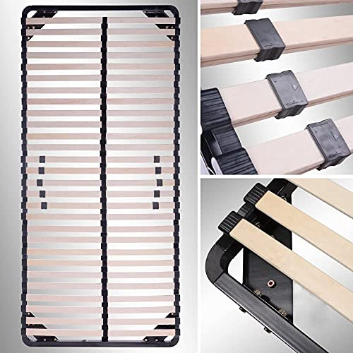 i-flair® Lattenrost 90x200 cm, Lattenrahmen mit 28 Federholzleisten und Mittelzonenverstellung, für alle Matratzen geeignet