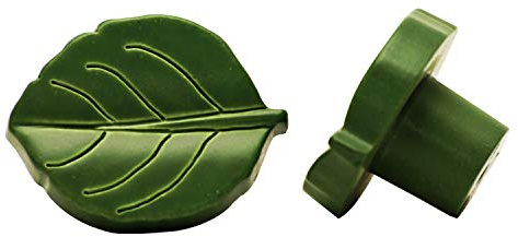 Möbelknopf Schrankknopf fürs Kinderzimmer Modell Grünes Blatt Gesamtbreite 35mm