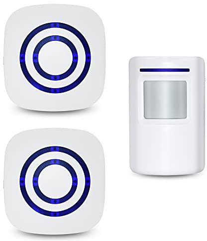 Timbre de Alarma con Sensor de Movimiento Driveway, Timbre Digital inalámbrico Profesional con Sensor PIR, Detector de Infrarrojos, Alarma de inducción, Timbre de Puerta, Seguridad del hogar