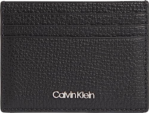 Calvin Klein Herren Kartenetui Minimalism Cardholder Leder, Schwarz (Ck Black), Onesize