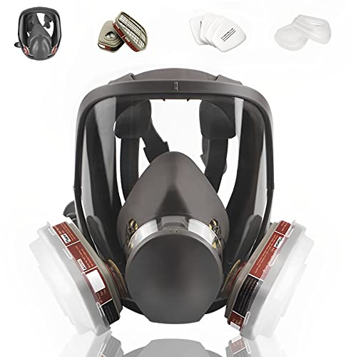 MOARON Full Face Respirаtor Reusable, Organic Vapor Respirаtor Compatible with Particulate Filter, Protection for Painting, Machine Polishing, Welding, Same as 6000 6800 7800 FF-400 V-Series