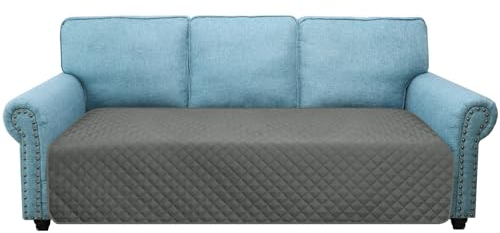 Granbest Wasserabweisend Sofabezug 3 Sitzer rutschfeste Sofaschutz, Waschbare Couchbezug für Kinder, Haustiere, Hunde, Katzen Sofa Kissenbezug Vier Jahreszeiten Universell (3-Sitzer, Grau)