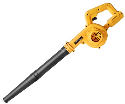 Powarobor Cordless Air Leaf Blower for Dewalt 18V Battery, Electric Jobsite Air Blower Powerful for Garden Lawn Care Leaf Snow Blowing,Car Computer Dust Cleaner (Tool Only,no Battery)