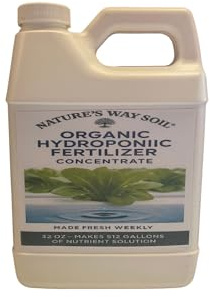 Nature’s Way Soil® Organic Hydroponic Nutrients-Liquid Concentrate, Makes 64 Gallons | -Charged with Worm Castings & Fermented Duckweed | for Vegetables, Herbs & Lettuce | 32 oz | Nature's Way Soil