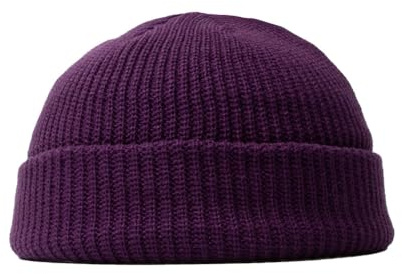 BrightGlow Wintermütze für Herren und Damen Trawler Beanie Watch Hat Roll-up Edge Skullcap Kurze Fischermütze mit Strickbündchen Beanie-Mütze Warm Skimütze Acryl-Strickmütze