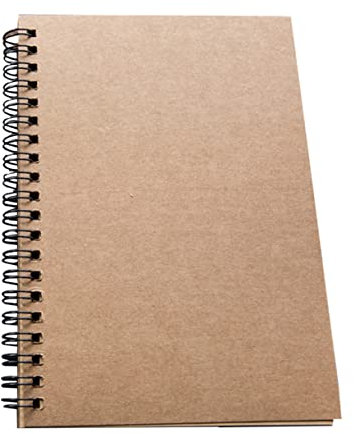 STOBOK 2stücke Notizbuch Aus Kraftpapier Spiralnotizblock Für Zeichnung Skizzenbücher Zum Kritzeln Haushaltsbuch Mit Blanken Diy Vintage Für Schule Malerei